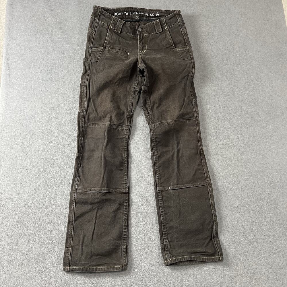 Dovetail Workwear Pants Women's 8/32 Brown Day Construct Double knee Canvas